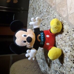 Disney Mickey Mouse Toy Plush Doll Sweet Rainbow DisneyStore Exclusive Pride EUC